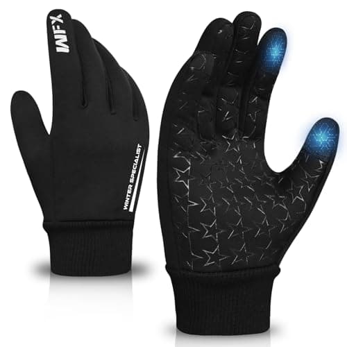 Image of WFX Winter Kids Sports Gloves, Touchscreen Anti-slip Thermal Boys Gloves for Running, Hiking, Ski Sports & Outdoor Walking, Windproof Warm Cycling Gloves for Boys Girls (Age 6-14 Years)