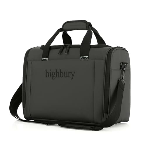Image of DV Highbury Cabin Bag 40x30x20 Underseat Travel Bag – Flight Approved Carry on Backpack with Trolley Sleeve, Lightweight Weekender with Organised Compartments, Olive Green