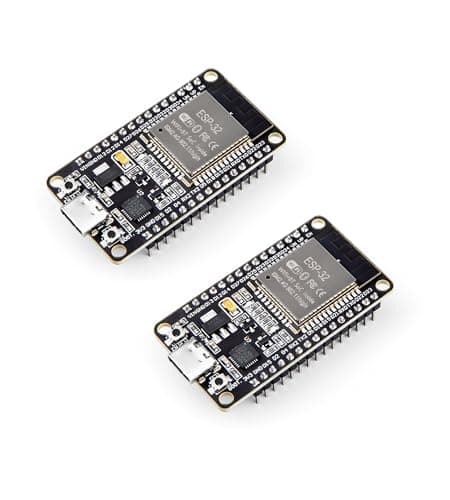 Image of ELEGOO ESP-32 Development Board 2PCS USB C, 2.4GHz Dual Mode WiFi+Bluetooth Dual Core Microcontroller for Arduino IDE, Support MicroPython, NodeMCU, AP/STA/AP+STA, CP2102 Chip