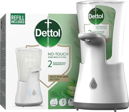 Image of Dettol Hand Soap Automatic Soap Dispenser No Touch With Refill Moisturizing Aloe Vera