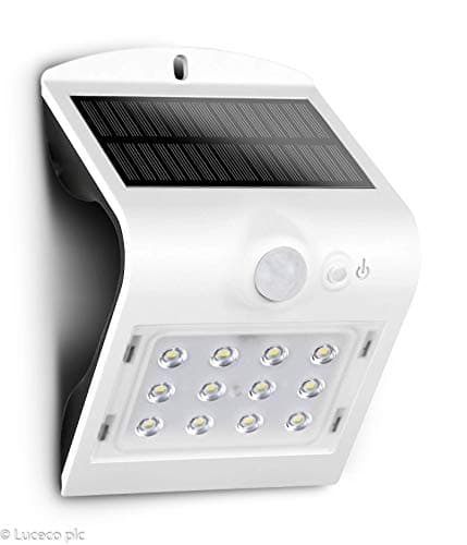 Image of Luceco Solar Guardian Pir Wall Light White Ip65 1.5W 220Lm 4000K