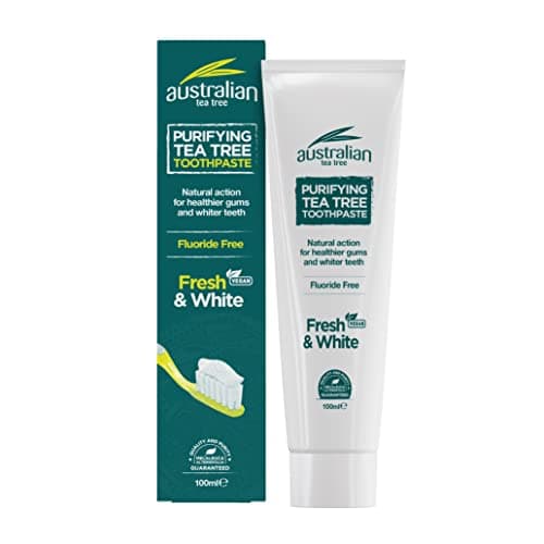 Image of Australian Tea Tree Toothpaste, Purifying, Natural, Vegan, Cruelty Free, Fluoride Free, Fresh and White, 100 ml