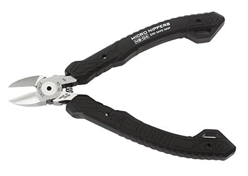 Image of Precision Compact Side Cutters, Professional Grade, ESD Safe with Hardened Carbon Steel Jaws (PCB Side Snips). Made in Japan. ENGINEER ns-04