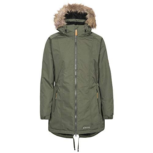 Image of Trespass Womens/Ladies Celebrity Insulated Longer Length Parka Jacket (XS) (Moss)