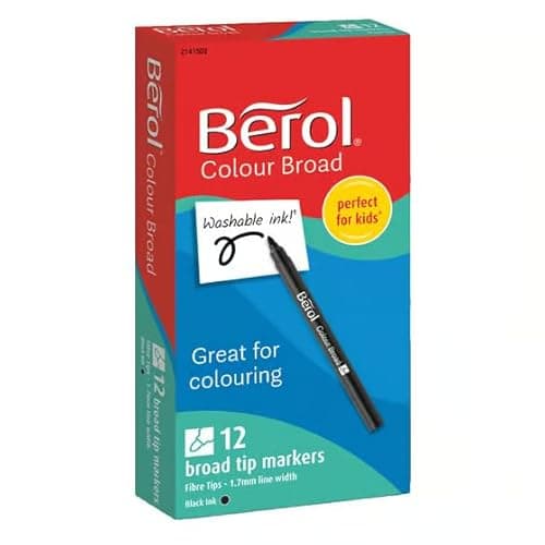 Image of Berol Colourbroad Marker Pk12 - Black
