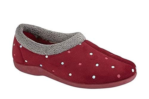 Image of Sleepers Womens/Ladies Sophie Velour Slippers (5 UK) (Burgundy)