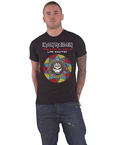 Image of Iron Maiden T Shirt Book of Souls Live Chapter Band Logo Official Mens Black XXL