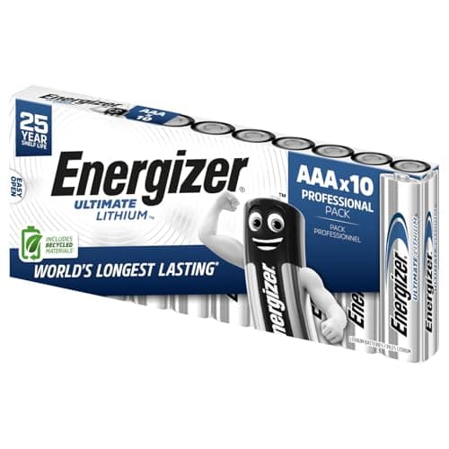 Image of Energizer Ultimate Lithium AAA Batteries (10 Pack) - The World's Longest Lasting Triple A Battery - 100% Leak Proof Construction - 25 Year Shelf Life