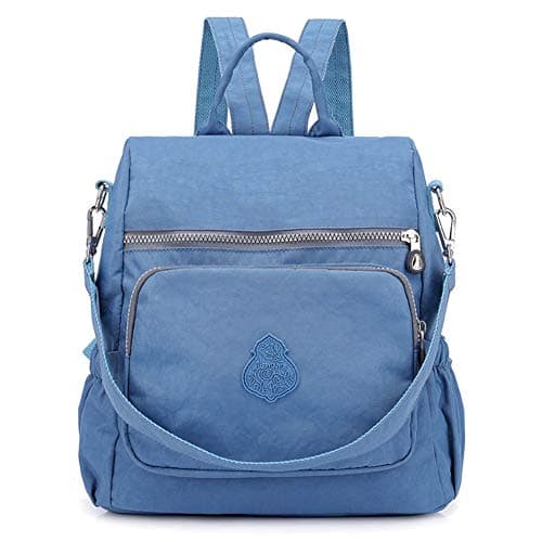 Image of Estwell Women Backpack Ladies Rucksack Handbag Anti-theft Waterproof Nylon School Bag Travel Casual Daypack Fashion Shoulder Bag, Blue