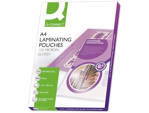 Image of Q-Connect A4 Laminating Pouch 125x2 Micron (Pack of 100) KF04116