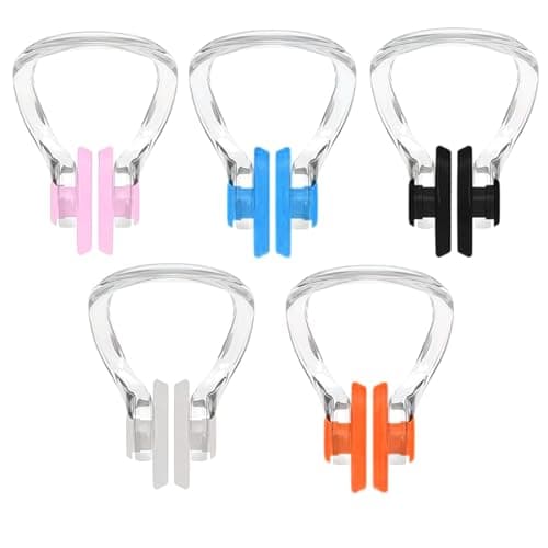 Image of LICQIC Swimming Nose Peg, Swimming Nose Clip Kids 6-14, 5 Pcs Waterproof Silicone Swim Nose Protector with Storage Box for Swimming Swim Nose Training Protector for Beginners