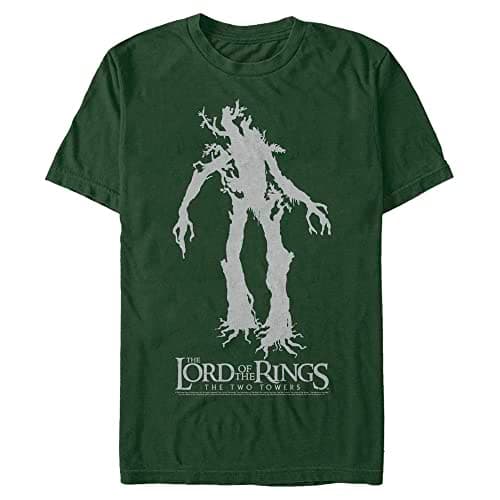 Image of Warner BROS Lord of The Rings: The Two Towers Tree Beards Young Men's Short Sleeve Tee Shirt, Dark Green, XL