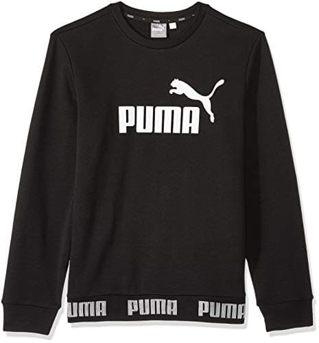 Image of PUMA Men's Amplified Crewneck Sweatshirt, Cotton Black, S
