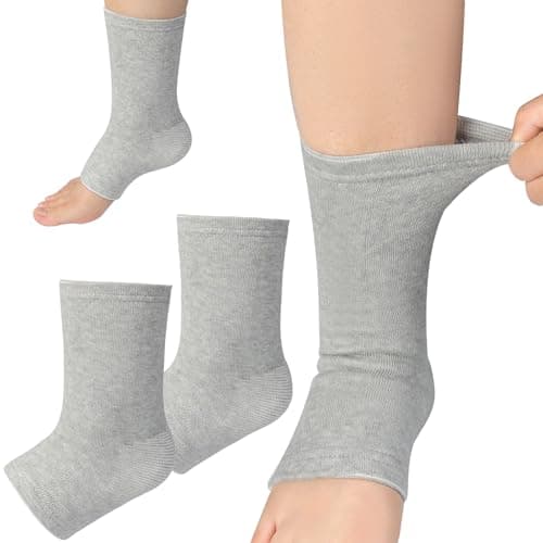 Image of LLMSIX 2pcs Bamboo Foot Sleeves, Soft and Breathable Plantar Fasciitis Socks, Arch Support Ankle Compression Sleeve for Men and Women Running Travel Work Foot Relief Accessaries Supplies