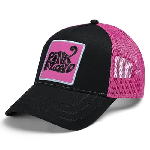Image of Amplified Pink Floyd Trucker Cap (One Size) (Black/Pink)