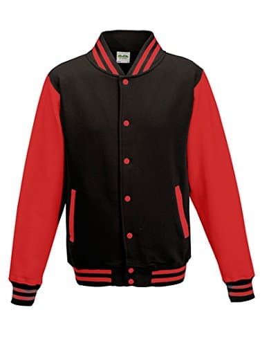 Image of AWDis JH043MOXN / BURM, Men's Jacket, Multicolored (Jet Black/Fire Red), XX-Large