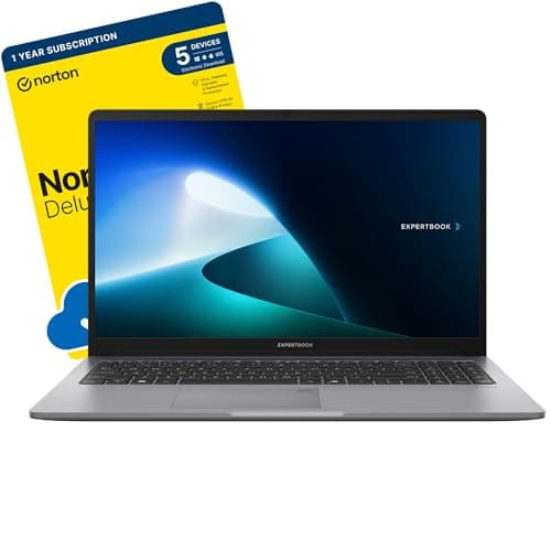 Image of ASUS ExpertBook P1 15.6-inch Business Laptop (Intel Core i7-13620H, 16 GB DDR5 RAM, 512 GB SSD, Wi-Fi 6, Fingerprint reader, Windows 11 Pro) includes Free Norton 360 Deluxe Antivirus Software