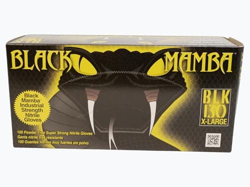 Image of Black Mamba Nitrile Workshop Gloves - Box of 100 - Size: XL