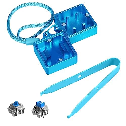 Image of LexonElec Switch Opener Kit with Switch Puller Aluminum Keyboard Switch Opener for Cherry MX Gateron Kailh Box Outemu Akko Panda Switch, Switch Opener for Mechanical Keyboard with Metal Magnet - Blue