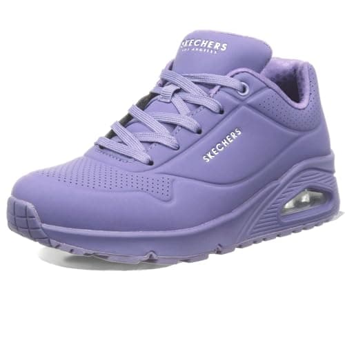 Image of Skechers Women's Uno Stand On Air Trainers, Lilac Durabuck/ Mesh, 4 UK