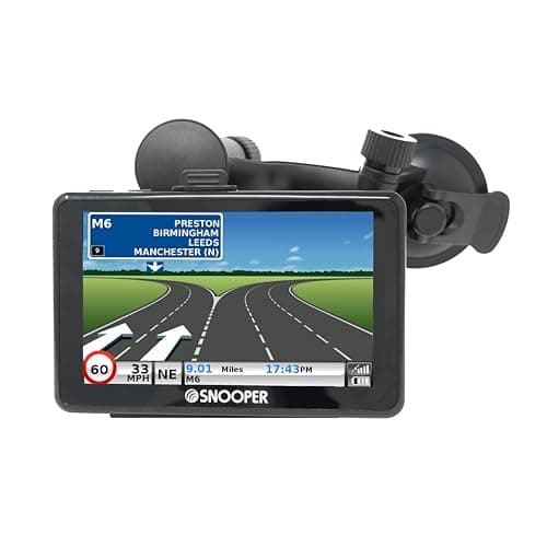 Image of Snooper Ventura SC5900 DVR Caravan and Motorhome Sat Nav with Built-In HD Dashcam, Speed Camera Location and Loop Recording - Includes Free Lifetime EU Map Updates and 5 Inch LCD Display - Black