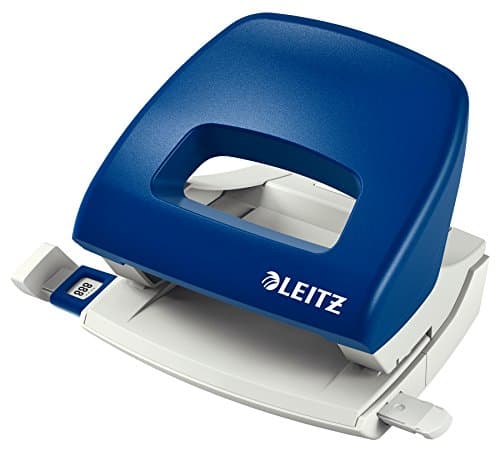 Image of Leitz Hole Punch, 16 Sheets, Guide Bar with Format Markings, Metal and Plastic, NeXXt Range, 50380035 - Blue