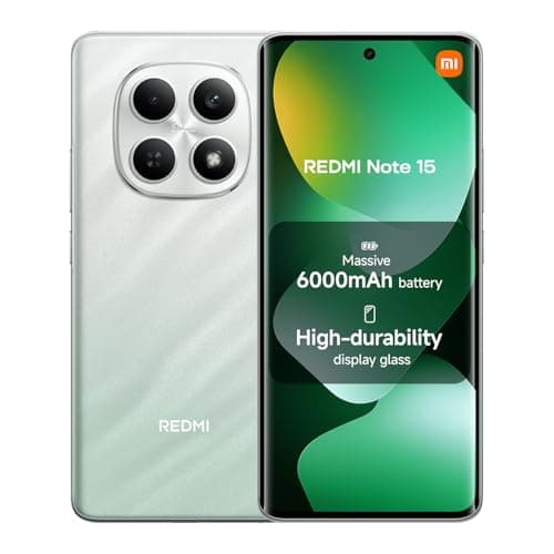 Image of XIAOMI Redmi Note 15, Smartphone 6+128 GB, Massive 6000mAh Battery, Water Resistance, 108MP Super-clear Camera, 6.77" FHD+ Display, Forest Green, Warranty 2 years, Charger Not Included