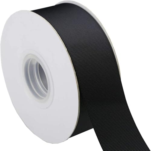 Image of Grosgrain Ribbon 20mm 22 Meters (Black) Double Sided for for Gifts Wrap Sew Party, Decorations Events Dress Wedding Christmas Crafts, Bows Car Floral Hairs, DIY, Bouquets, Cake.