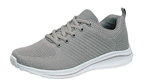 Image of Cipriata Leona Ladies Sparkle Lace Up Trainers Grey UK 4