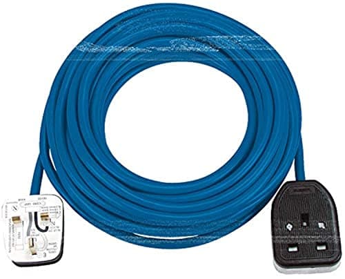 Image of Brennenstuhl Extension Cable for home and office (25m cable for indoor use, with socket 13 A BS) blue