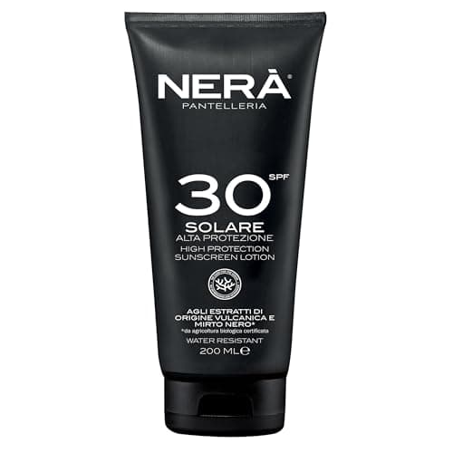 Image of NERA Pantelleria High Protection SPF 30 Sunscreen: Water-Resistant, Vitamin Enriched with UVA & UVB Filters. Age-Defying Body Sunscreen Lotion 200ml for Men and Women