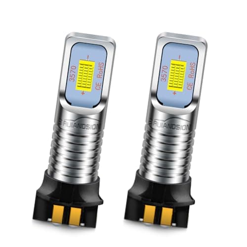 Image of Ruiandsion PW24W PWY24W LED Bulb Daytime Running Lights White Super Bright 12181NA 12174 12182 LED Bulb 3570 2SMD Chips Replacement for Turn Signal Lights DRL (Pack of 2)