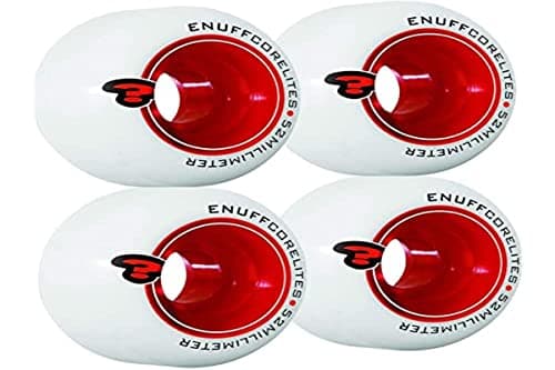 Image of Enuff Corelites Skateboard Wheels - White / Red 52mm