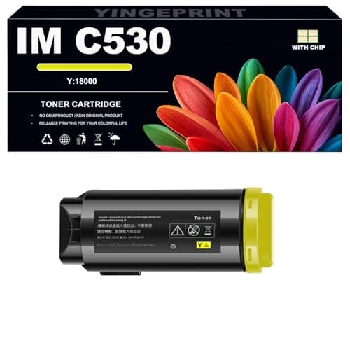 Image of YINGEPRINT IM C530 High Capacity Toner Cartridge IMC530 Compatible with Ricoh IMC530F C530FB Lanier Nashuatec Savin 418240 418241 418242 418243 (418243-1 Yellow-1.8000 Pages) es)