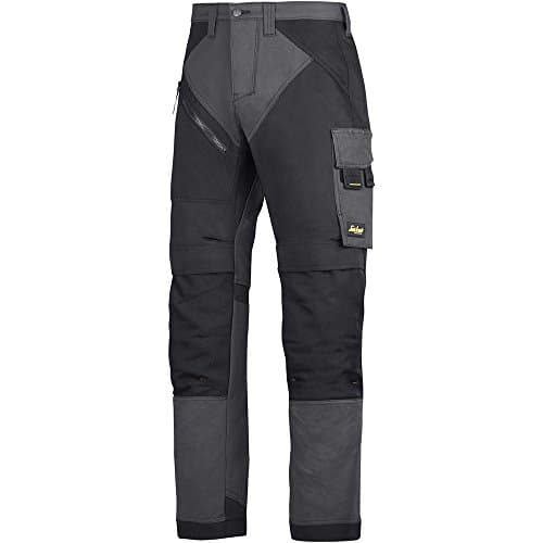 Image of Snickers 63035804104 Size 104 "Ruffwork" Work Trousers - Steel Grey/Black