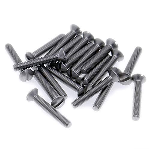 Image of M2 (2mm x 10mm) Slot Raised Countersunk Machine Screw (Bolt) - Stainless Steel (A2) (Pack of 20)