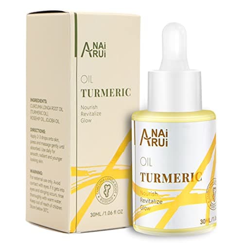 Image of ANAiRUi Turmeric Face Oil, Anti-Aging Skin Care for Face, Neck and Eyes Area - Natrual Hydrates Facial Oil for Reduces Freckles, Nourishes (30ml)