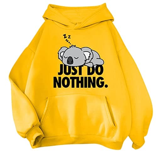 Image of Hoodie Women's Hoodie Women Cute Fashion Sweatshirt Sweatshirt Hoodie for Teenage Girls Hoodies, yellow, S