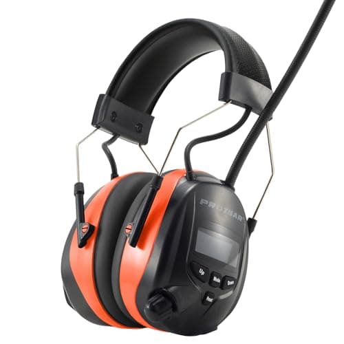 Image of PROTEAR Bluetooth 5.4 Ear Defenders with DAB/DAB+ FM Radio,Rechargeable Electric Safety Earmuffs with Hands-Free Calling,SNR 30dB