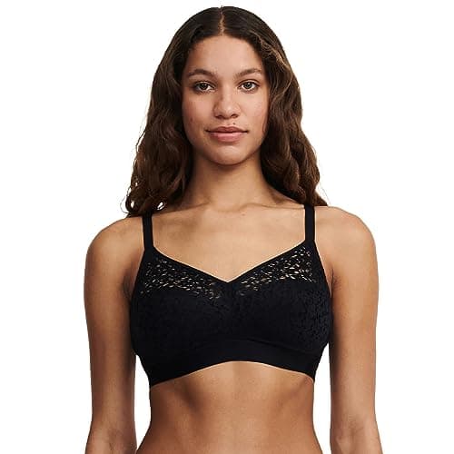 Image of Chantelle Women's Norah Supportive Wirefree Bra, Opaque, Black, 32D