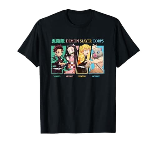 Image of Demon Slayer: Kimetsu no Yaiba Tanjiro Nezuko Corps Portrait T-Shirt