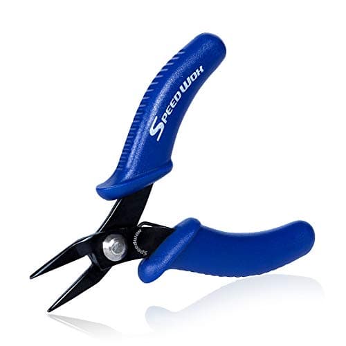 Image of SPEEDWOX Mini Flat Nose Pliers - 3 Inch Micro Needle Nose Pocket Pliers with Spring for Craft & Jewelry Making