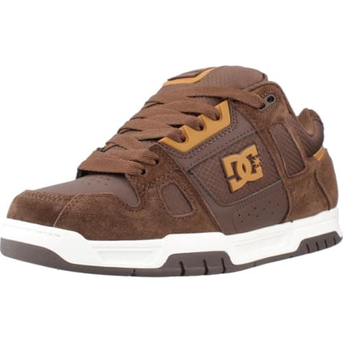 Image of DC Shoes Mens Stag Low Rise Skate Skater Trainers - Brown/Brown/Brown - 10 UK