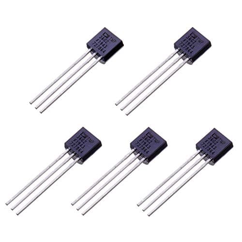 Image of BOJACK TMP36 Temperature Sensors 3 Pin TMP36GZ High Precision Celsius Temperature Sensor (Pack of 5 Pcs)