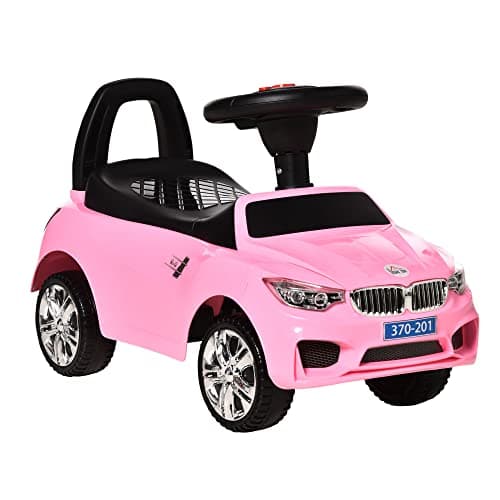 Image of HOMCOM Ride on Car Baby Toddler Walker Foot to Floor Sliding Car Slider w/Horn Music Working Lights Storage for 1.5-3 Years Old, Pink