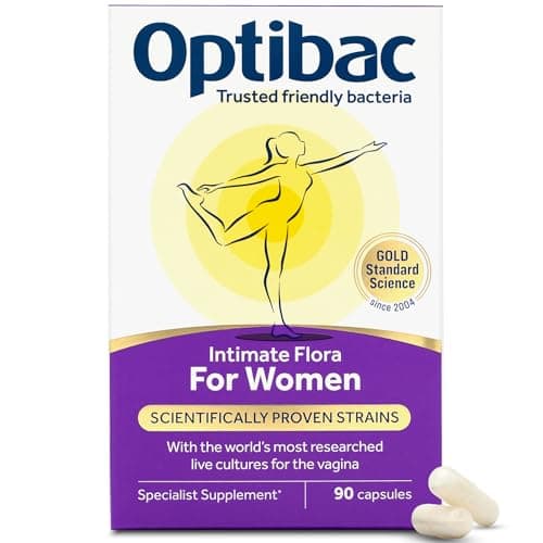 Image of Optibac Probiotics for Women - Vaginal Probiotics - Most Researched Strains for Intimate Flora - Lactobacillus Reuteri RC-14 & Lactobacillus Rhamnosus GR-1-90 Vegan Capsules