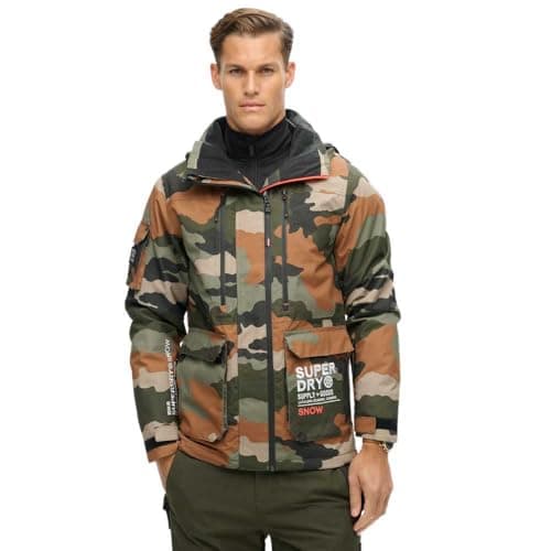 Image of Superdry Men's Ultimate Rescue Ski Jacket, Camouflage Army Green, XL