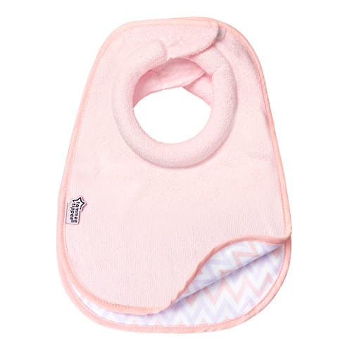 Image of Tommee Tippee Closer to Nature Comfi-Neck Baby Bib with Padded Collar, Reversible â Pink Chevron, 2 Count