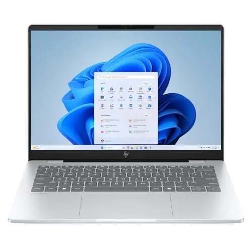 Image of HP OmniBook 7 AI Laptop (14" Full HD+ OLED Display | Intel Core Ultra 7 255U CPU | 16GB LPDDR5-7467MHz RAM | 1TB NVMe SSD | Win 11 Home | Backlit Keyboard | Wi-Fi 7) - Silver