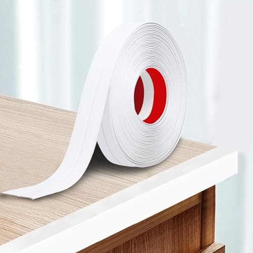 Image of SDLDEER Flexible Moulding Trim, 4cm x 4m Wall Corner Protectors Corner Trim Self Adhesive, Tile Edging Strip Wall Moulding for Tables Windows Doors (White)